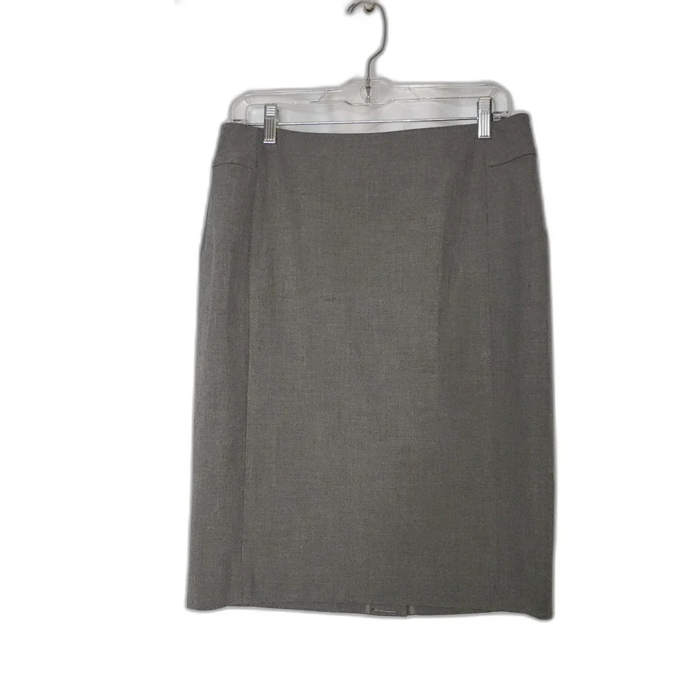 LOFT Gray Straight Skirt Work Office Business Professional Womens Size 10
